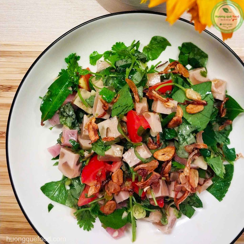 Cách trộn gỏi nem chua chả lụa Bình Định ngon